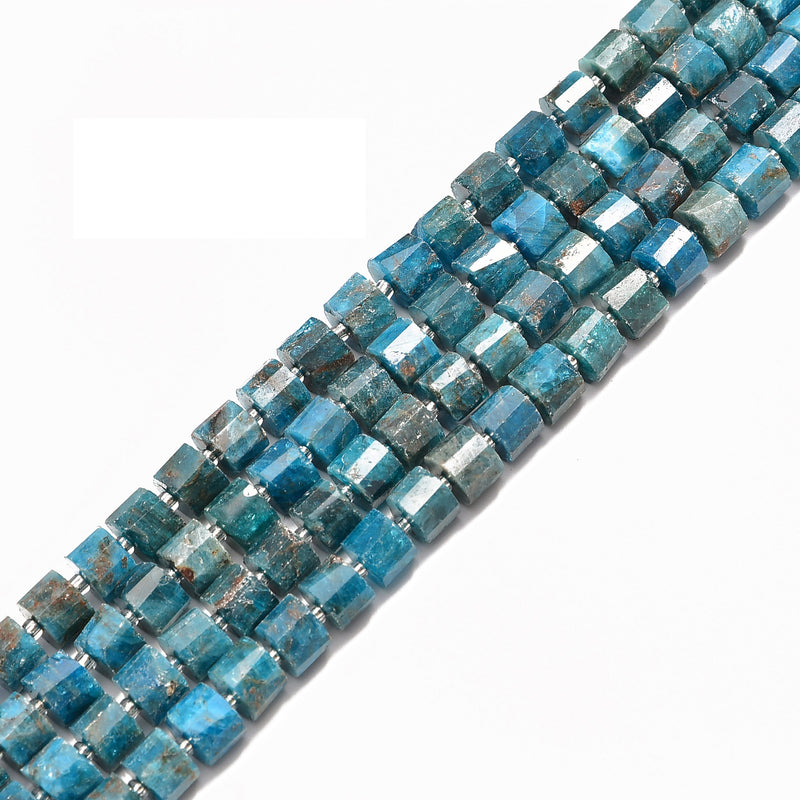 Apatite Faceted Rondelle Wheel Discs Beads Approx 8-9mm 15.5" Strand