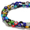 Multi-Color Evil Eye Glass Coin Discs Beads Size 6mm 8mm 10mm 15.5" Strand