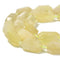 Natural Lemon Quartz Prism Cut Double Point Beads Size 15x25mm 15.5'' Strand