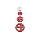 Red Howlite Turquoise Peace Sign Round Coin Disc Beads 15mm 20mm 25mm 15.5"Strnd