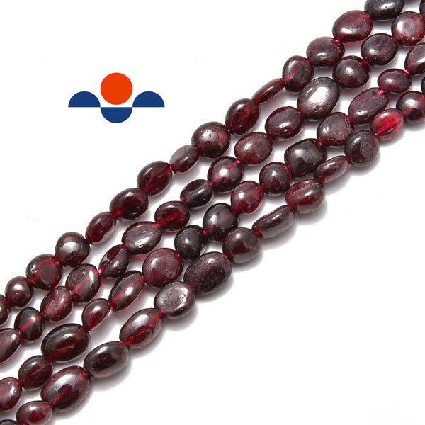 natural garnet pebble nugget beads