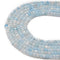natural aquamarine faceted rondelle beads 