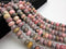 large hole rhodonite smooth rondelle beads