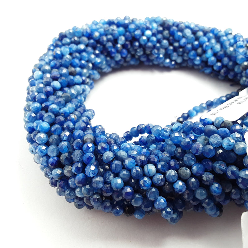 natural kyanite faceted round beads