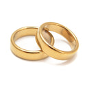 Gold Hematite Band Ring Basic Ring for Men and Women Flat Ring Sold 1 Piece