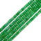 Emerald Green Color Dyed Jade Smooth Rondelle Beads Size 5x8mm 15.5'' Strand