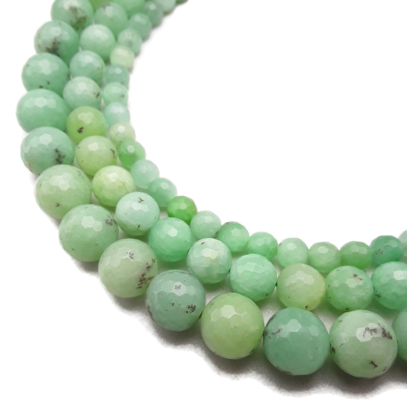 108 Natural green jade beads necklace (6mm)
