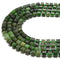 Natural Russian Green Jade Faceted Wheel Shape Beads 5x8mm 15.5” Strand