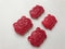 red bamboo coral hand carved flower pendant