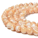Natural Color Mother of Pearl MOP Shell Smooth Round 3mm to 12mm 15.5'' Strand