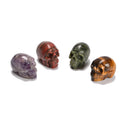 Natural Gemstone Crystal Hand Carved Halloween Skulls Size 2'' Sold By Piece
