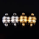silver gold color plated strong magnetic clasps twist grip 