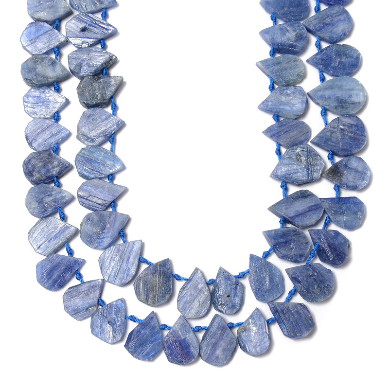 Blue Kyanite Rough Top Drill Teardrop Beads Size 12x15-15x20mm 15.5'' Strand