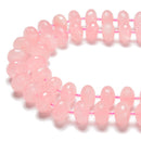 Natural Rose Quartz Faceted Rondelle Beads Size 12x18mm 12x20mm 15.5'' Strand