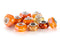 Mix Silver Plate Orange Theme Murano Lampwork European Glass Crystal Charms Bead