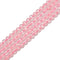 Rose Quartz Faceted Flat Coin Beads 6mm 15.5" Strand