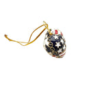 Cloisonne Christmas Tree Ornament US American Flag Heart Shape 2.5" Inches Tall