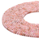pink opal faceted round beads