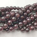 Natural Red Garnet Smooth Round Beads 2mm 4mm 6mm 8mm 10mm 12mm 15.5" Strand