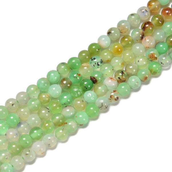 Natural Chrysoprase Smooth Round Beads Size 4mm 15.5" Strand