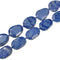 Natural Blue Aventurine Faceted Oval Beads Size 28x42mm 15.5'' Strand
