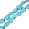 Light Blue Magnesite Turquoise Freeform Slice Beads 20x25mm 25x30mm 15.5'' Strd