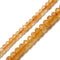 Natural Citrine Hard Cut Faceted Rondelle Beads Size 4x6mm 5x8mm 15.5" Strand
