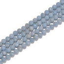 Natural Angelite Faceted Round Beads Size 3.5-4mm 5.5-6mm 15.5'' Strand