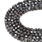 gray hematite faceted star cut beads