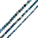 Natural Blue Kyanite Faceted Round Beads Size 2mm 3mm 4mm 15.5'' Strand