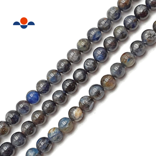 AA Natural Blue Kyanite Faceted 3mm 4mm 5mm Round Beads 15.5 Strand –  Intrinsic Trading