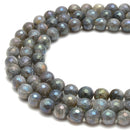 Coated Labradorite Faceted Round Beads Size 10mm 15.5'' Strand