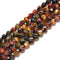 Natural Multi Color Tiger Eye Faceted Star Cut Beads Size 8mm 15.5" Strand