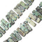 African Turquoise Graduated Slice Sticks Points Beads 15-30mm 15.5" Strand