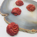 natural sponge coral hand carved rose flower