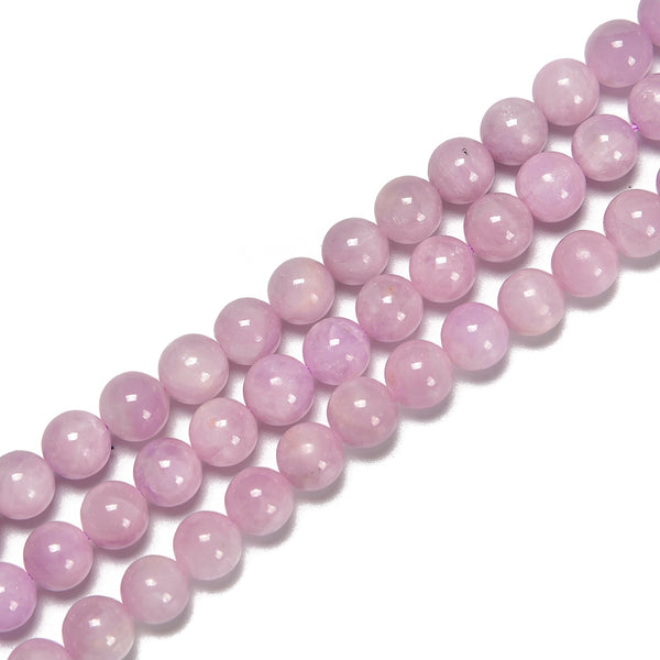 AAA High Quality Natural Kunzite Smooth Round Beads Size 8mm 8.5mm 10mm 15.5'' Strand