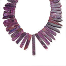 purple lepidolite graduated Sticks beads