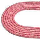 Natural Pink Petrified Rhodonite Heishi Disc Beads Size 2x4mm 15.5'' Strand