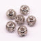 silver plated mirco pave clear zircon ball charm