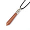 goldstone pendant silver plated hexagonal healing leather chain