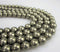 pyrite smooth round beads