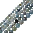 natural multi color aquamarine smooth round beads