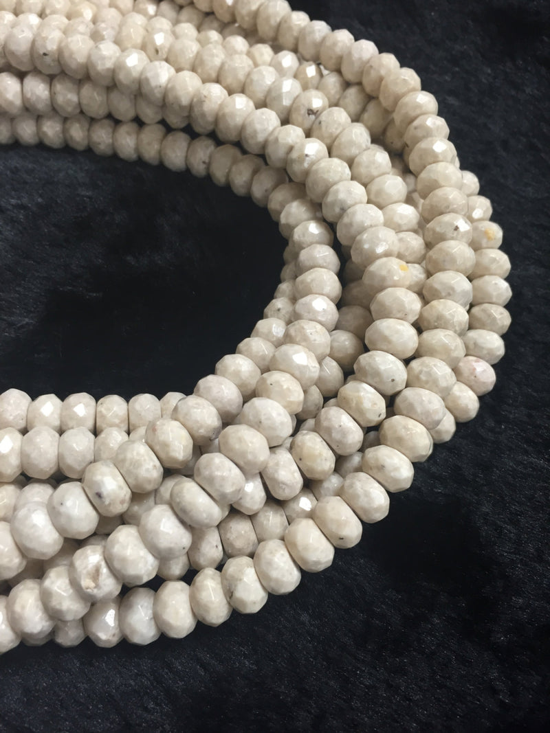 natural river stone faceted rondelle beads