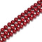 Dark Red Shell Pearl Matte Round Beads 6mm 8mm 10mm 15.5'' Strand