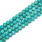 Green Turquoise Faceted Flat Coin Beads 6mm 15.5" Strand