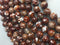 fire agate faceted round beads