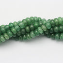 large hole green aventurine smooth rondelle beads