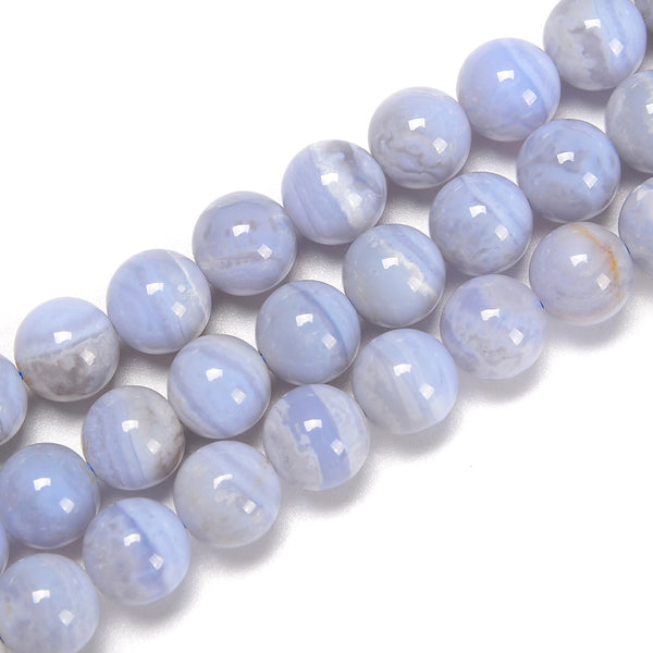 Agate Beads, Blue Lace Agate