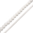 White Porcelain Smooth Round Beads Size 6mm 8mm 15.5'' Strand