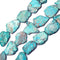 Blue Sea Sediment Jasper Freeform Slab Slice Beads Approx 30x40mm 15.5" Strand